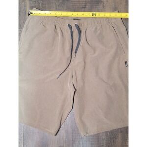 ONeill Hybrid‎ Shorts Mens XL Khaki Beige Drawstring Casual Athletic Gym